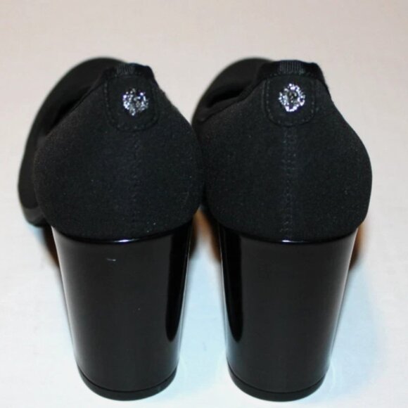 Anne Klein Black Pumps iFlex Shoes 10 M Fabric Coated Comfort Heels NWOB - Picture 3 of 7